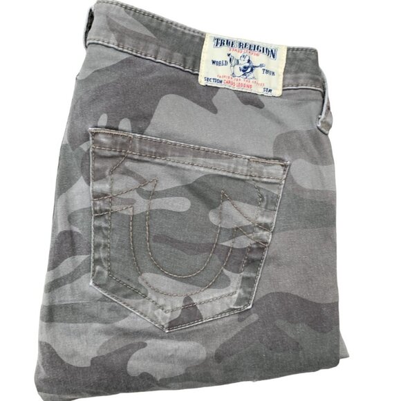 Vintage True Religion Jeans Size 29 CARGO LEGGINGS Camo - Picture 3 of 6